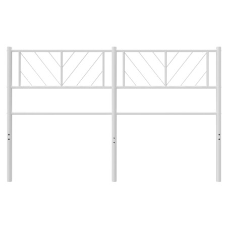 vidaXL Metalowe wezgłowie, białe, 140 cm