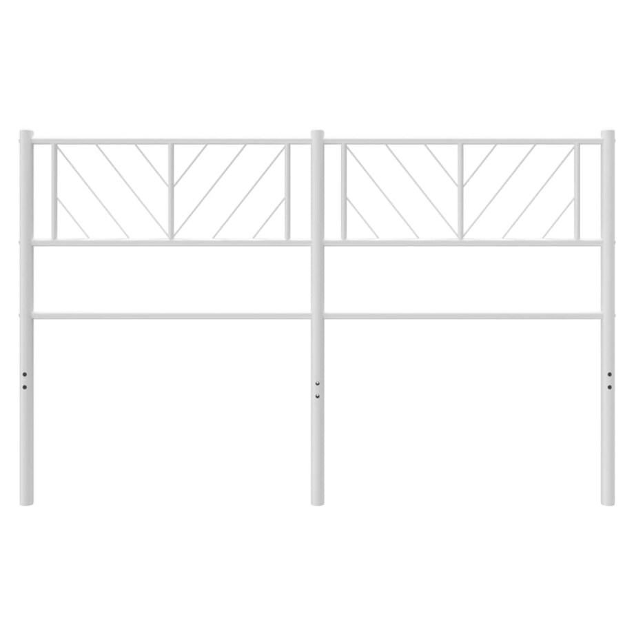 vidaXL Metalowe wezgłowie, białe, 140 cm