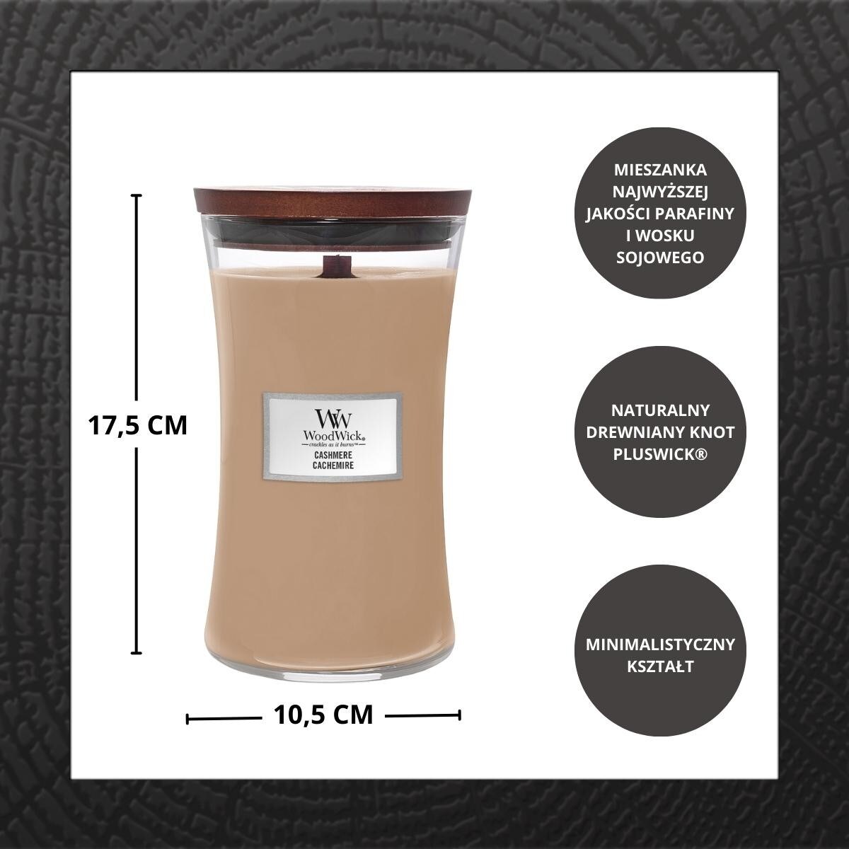 WoodWick świeca duża CASHMERE