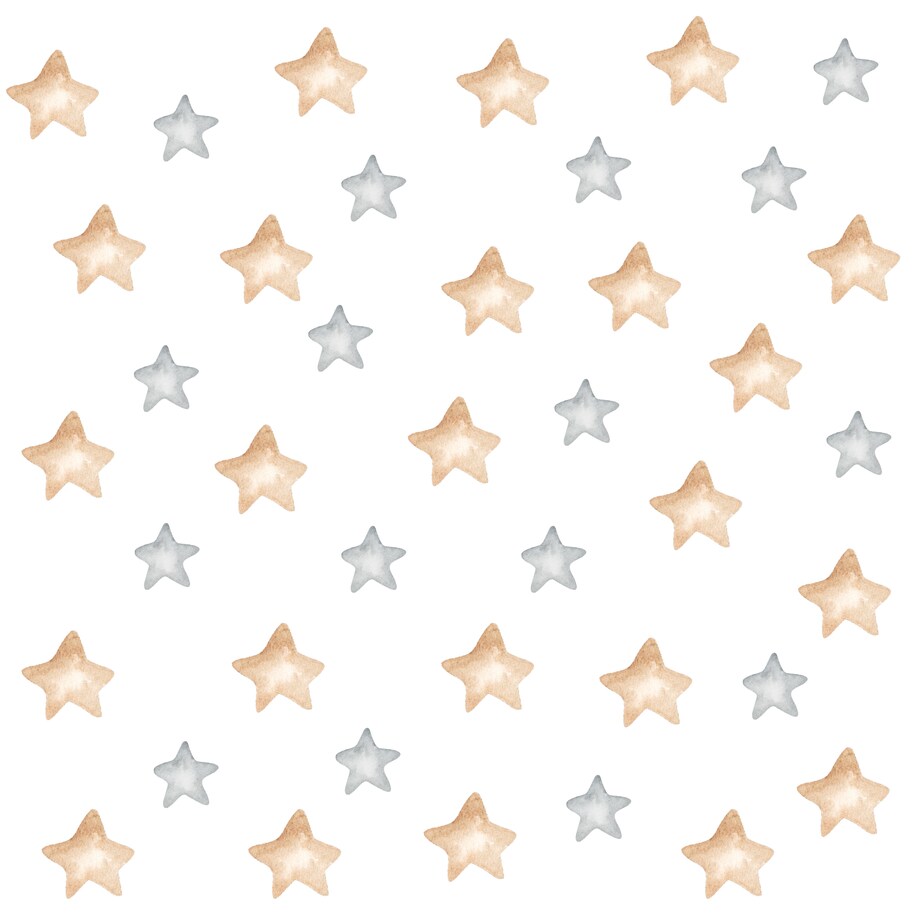 Naklejki Ścienne Do Pokoju Dziecięcego Pastelowe Kolorowe GWIAZDY ZESTAW 60x30cm