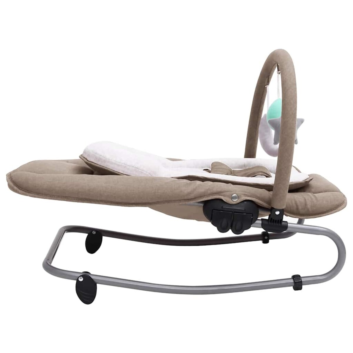 vidaXL Bujaczek niemowlęcy, kolor taupe, stalowy
