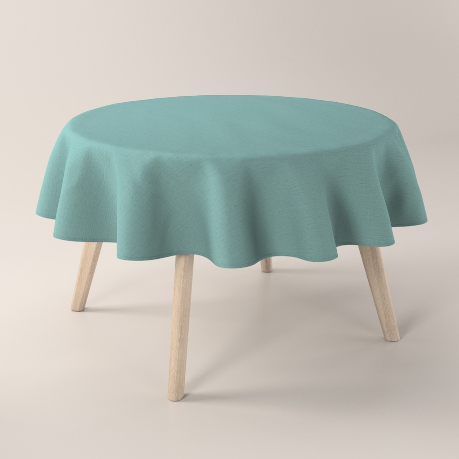 Obrus okrągły 100 x 100 cm szary niebieski