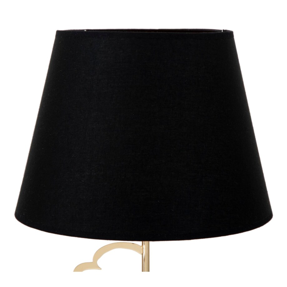 Lampa stołowa Glam Harts, kolor czarny i złoty, żelazo i papier, 30 x 30 x 54,5 cm, 1 x E27, styl glamour, do salonu i sypialni, Mauro Ferretti
