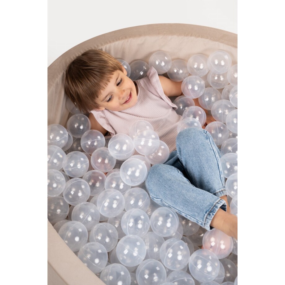 Suchy basen 40x90 - beżowy + 400 piłek TRANSPARENTNE