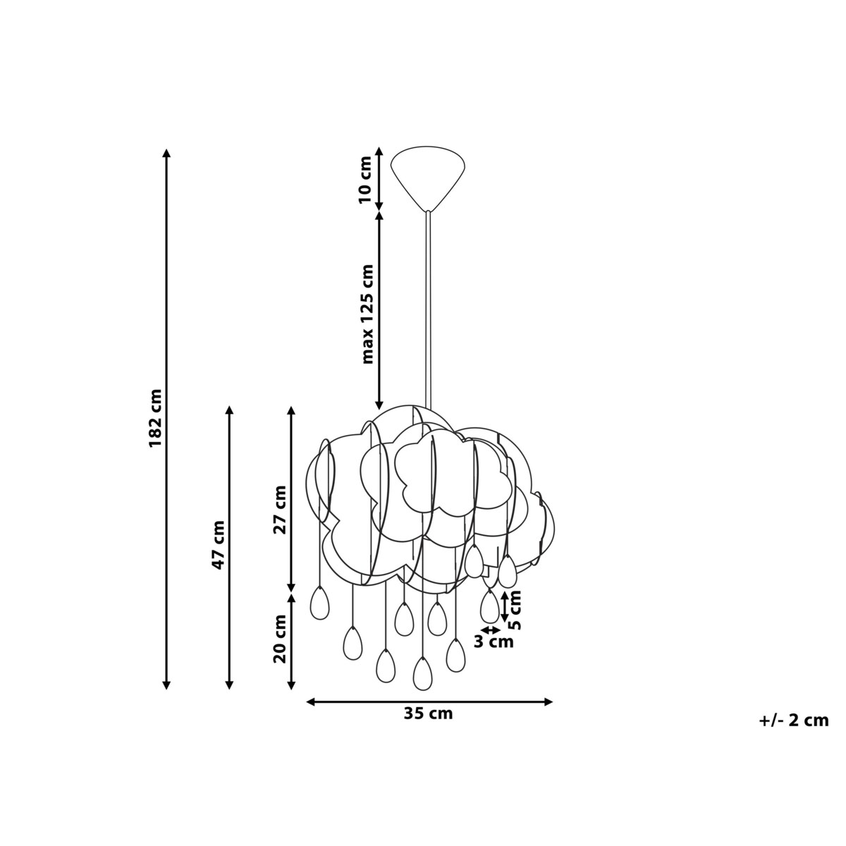 Lampa wisząca biała AILENNE