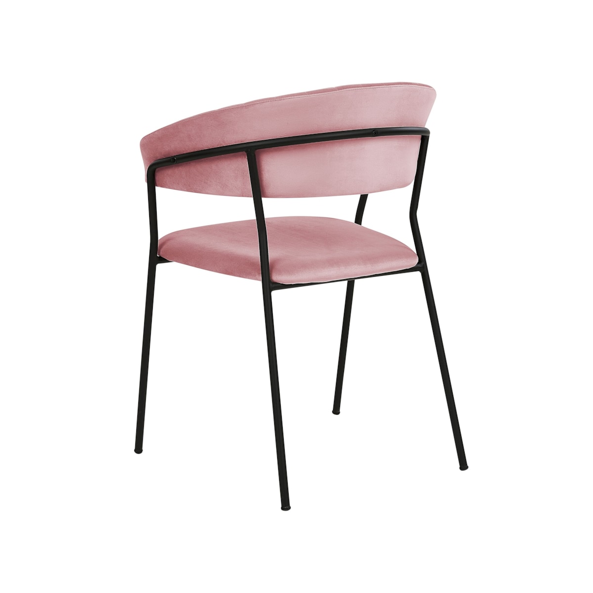 2 krzesła do jadalni welurowe różowe MARIPOSA