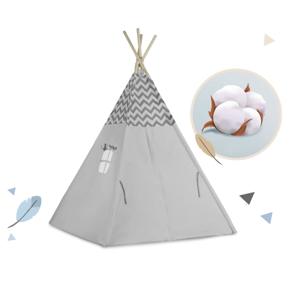 Tipi namiot wigwam dla dzieci teepee girlanda poduszki stabilizator Nukido