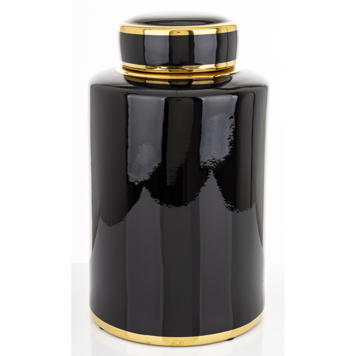 Amfora ceramiczny pojemnik z pokrywą 31x18,5x18,5 cm NENO czarny