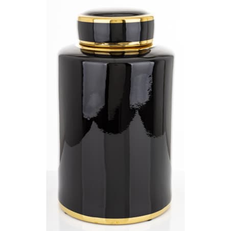 Amfora ceramiczny pojemnik z pokrywą 31x18,5x18,5 cm NENO czarny