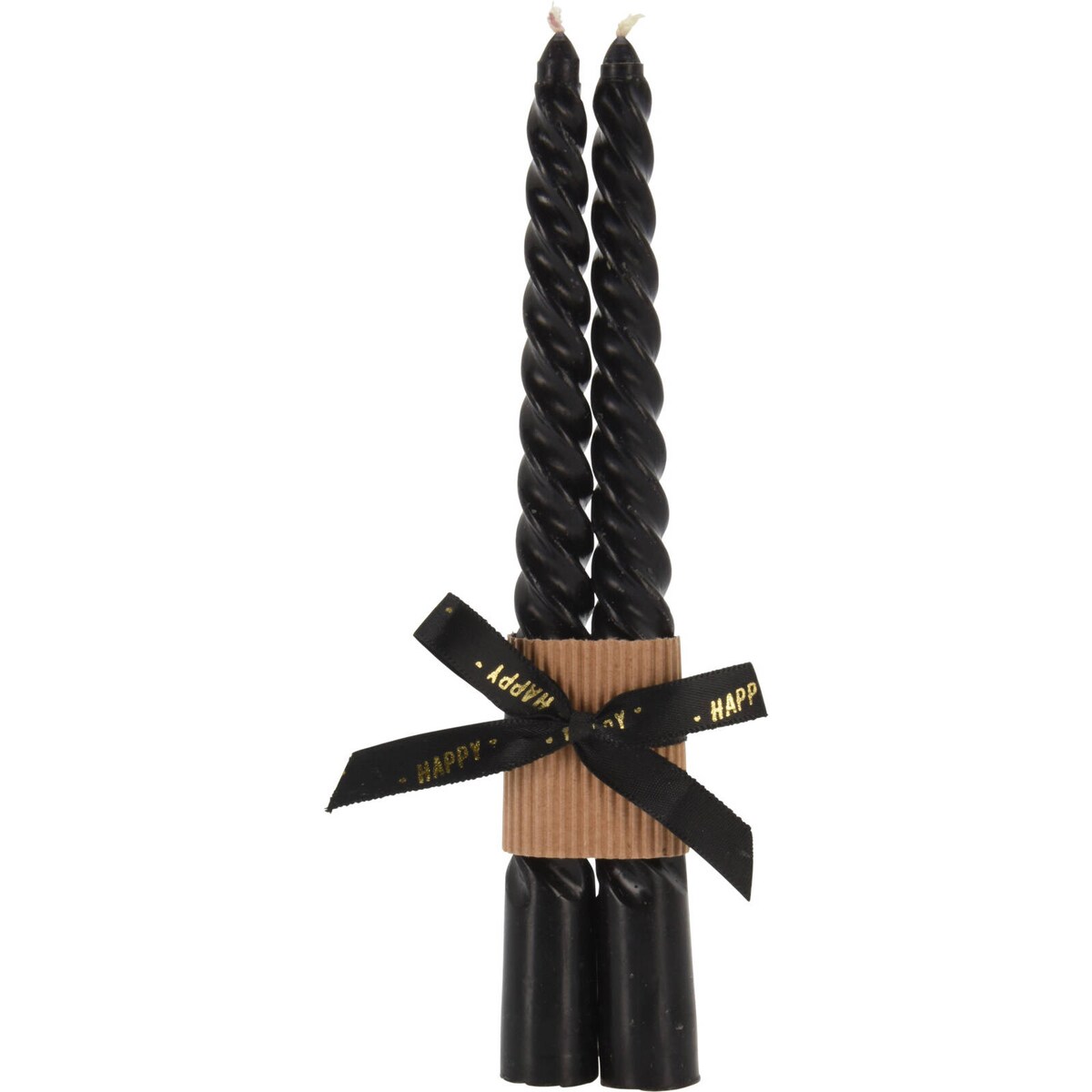 Zestaw dwóch świec stożkowatych, TWISTED, 20 cm