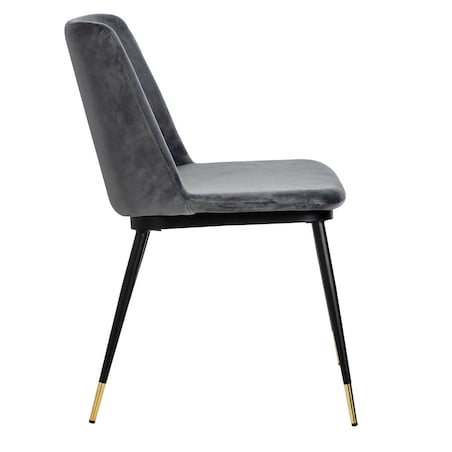 Welurowe krzesło jadalniane Diego KH1201100122.DKGREY King Home ciemnoszare