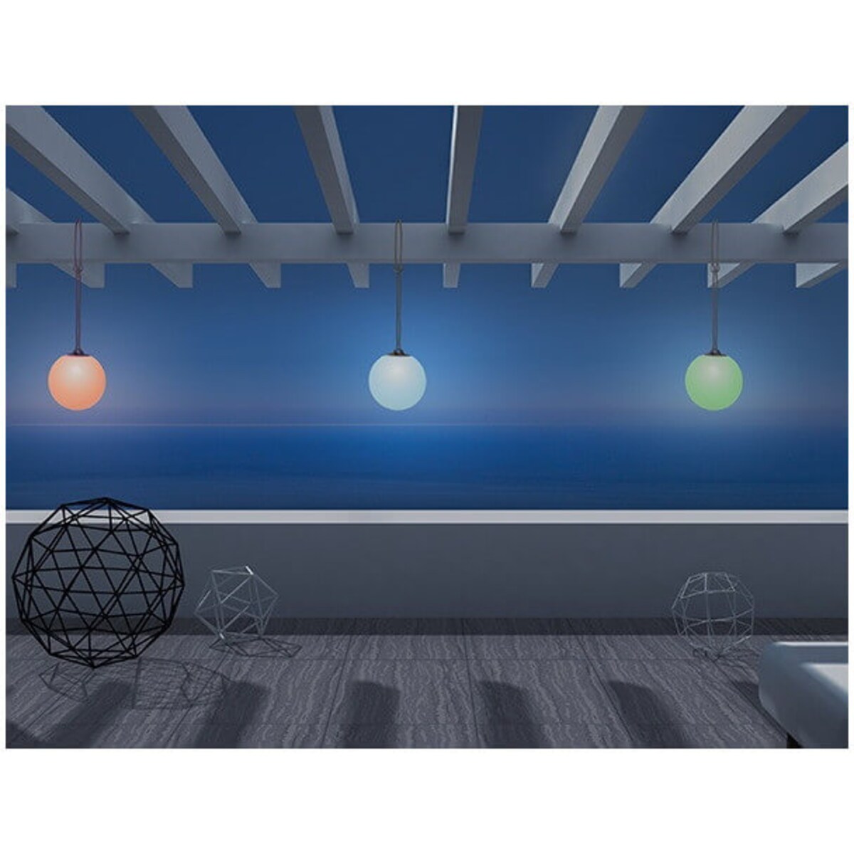 Lampa wisząca kula Norai LUMNR025WLNW King Home LED 1W 2700-3000K IP65 szara