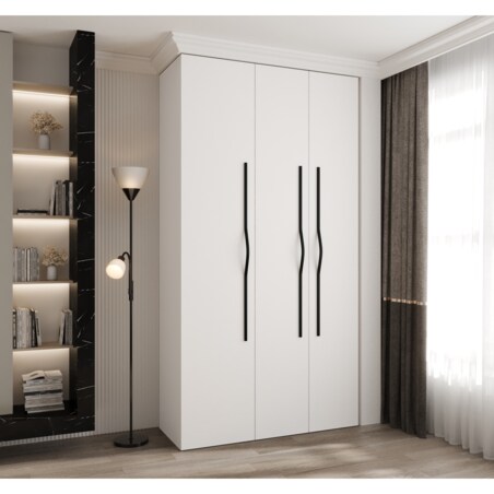 Szafa trzydrzwiowa Como 2 130 gł.40 biały+czarny