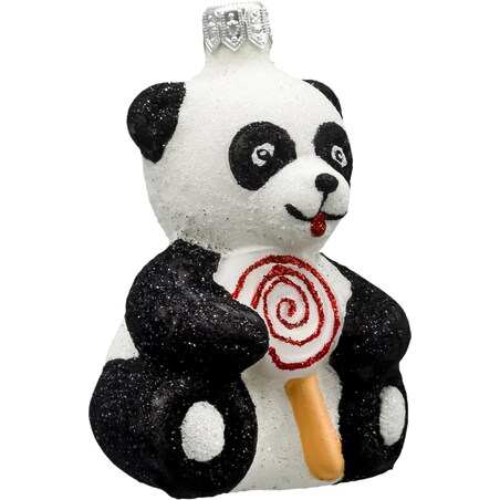 Bombka choinkowa: Panda z lizakiem