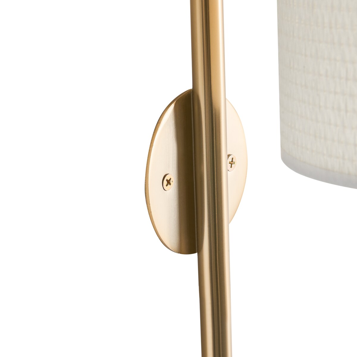 Lampa ścienna LOKY Mosiężny/beżowy Metal