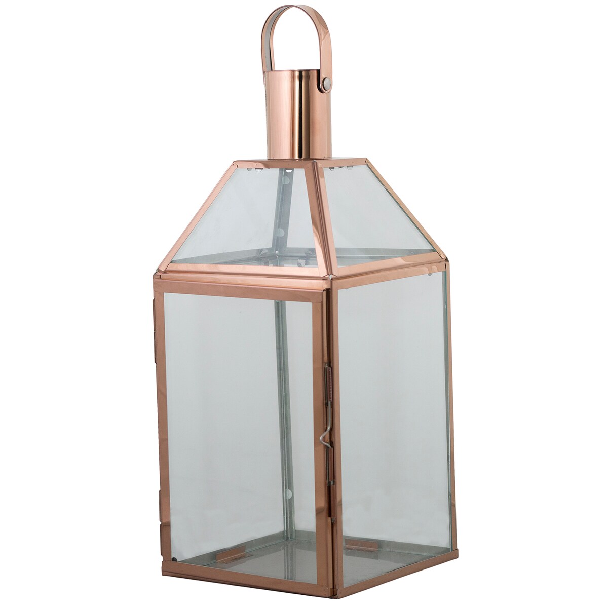 LAMPION ROSE GOLD metal / szkło wys. 45cm