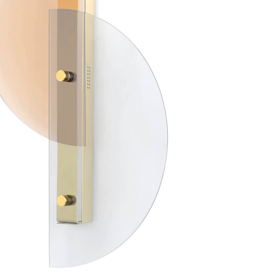 Szklana lampa ścienna Vitral MSE010400191 Moosee LED 5W 3000K Art. Deco złota