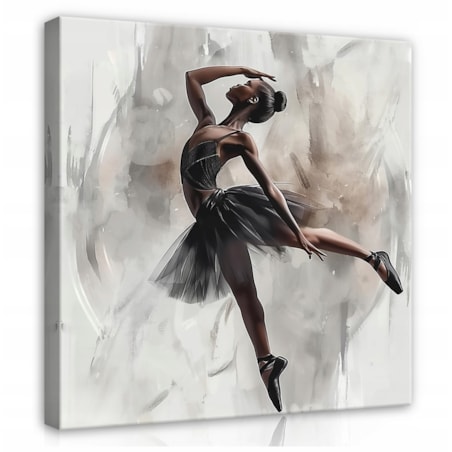OBRAZ BALETNICA KOBIETA KWADRAT NA PŁÓTNIE ŚCIANĘ DO SYPIALNI SALONU 80x80