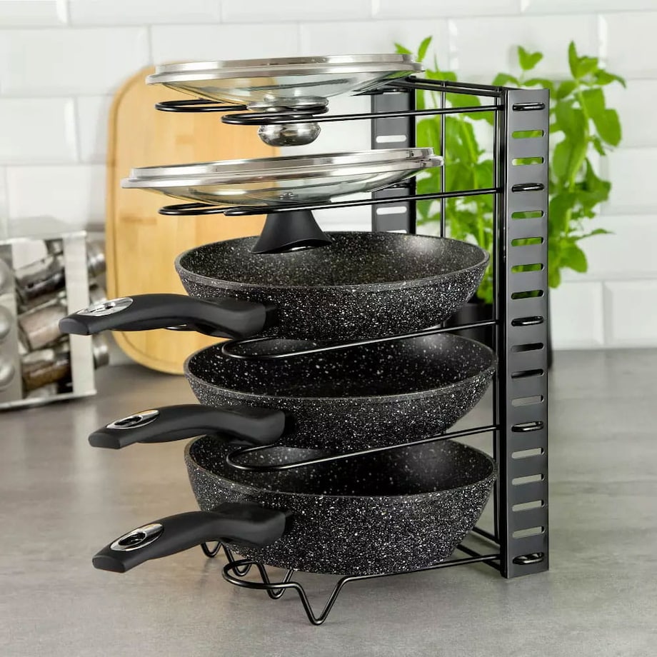 Stojak organizer na patelnie i pokrywki 5-poziomów KINGHOFF