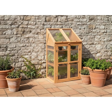 Szklarnia balkonowa VOLVERA Drewno jodłowe Jasnobrązowy 49 cm