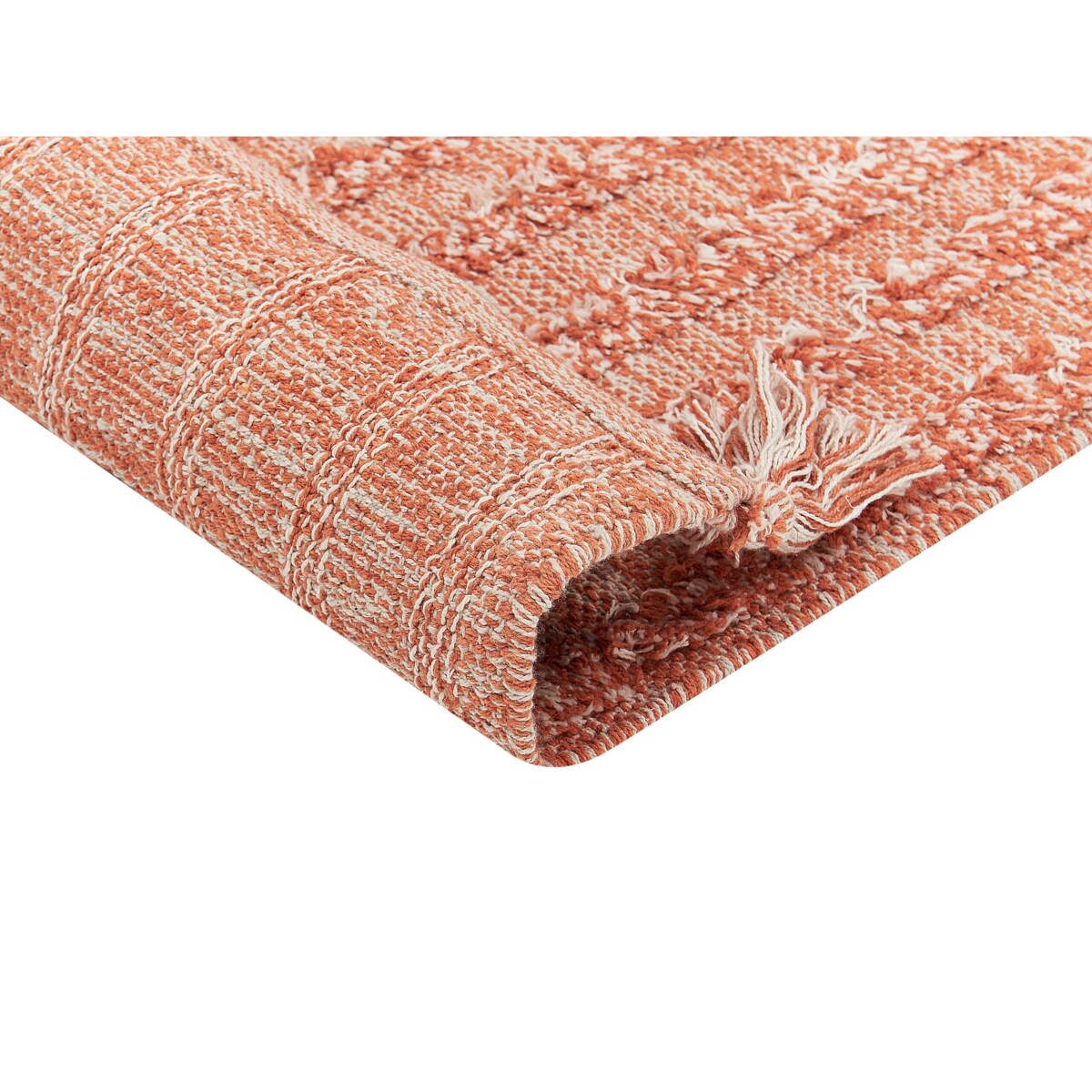 Dywan bawełniany 80 x 150 cm pomarańczowy MUGLA