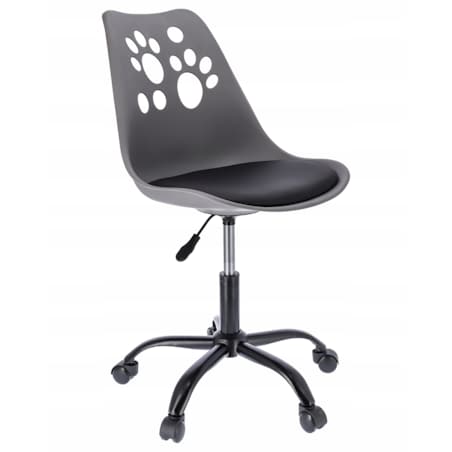 Krzesło biurowe JOY obrotowe dziecięce szaro-czarne