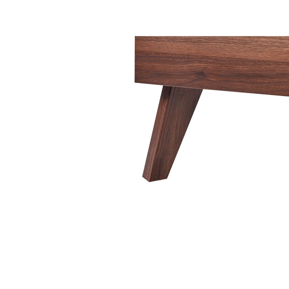 Łóżko rattanowe 140 x 200 cm ciemne drewno MONPAZIER