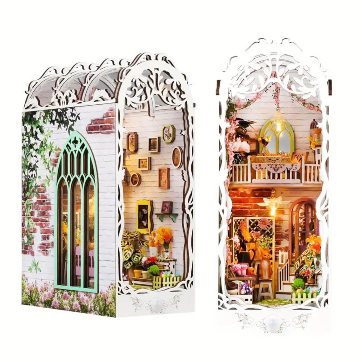 Miniaturowy domek Book Nook - Domek w Dolinie kwiatów