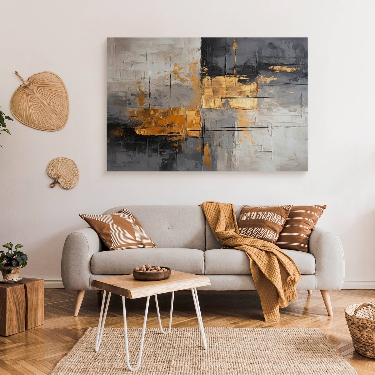 Obraz Canvas Do Salonu Abstrakcja Imitacja Farby Styl Glamour 120x80cm