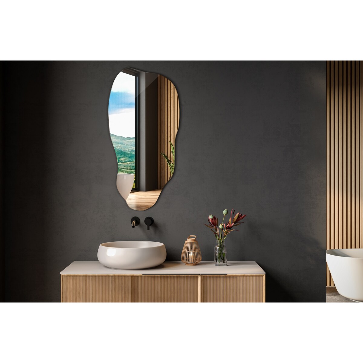 Lustro Faliste Gruszka 50x100 cm