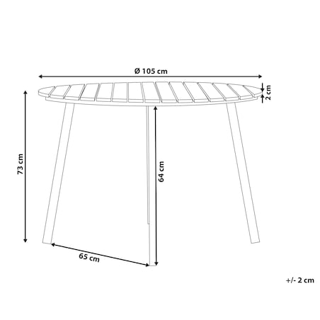 Stół ogrodowy CAVOLI 105 cm 105 cm Brązowy