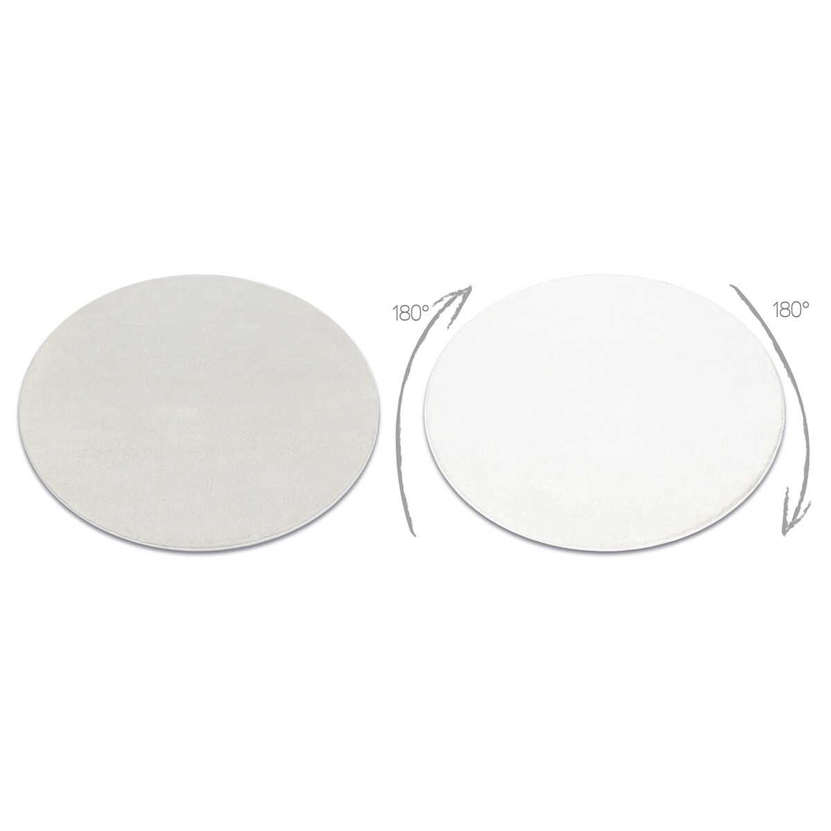 Dywan SOFTY koło Jednolity, jednokolorowy koło 150 cm