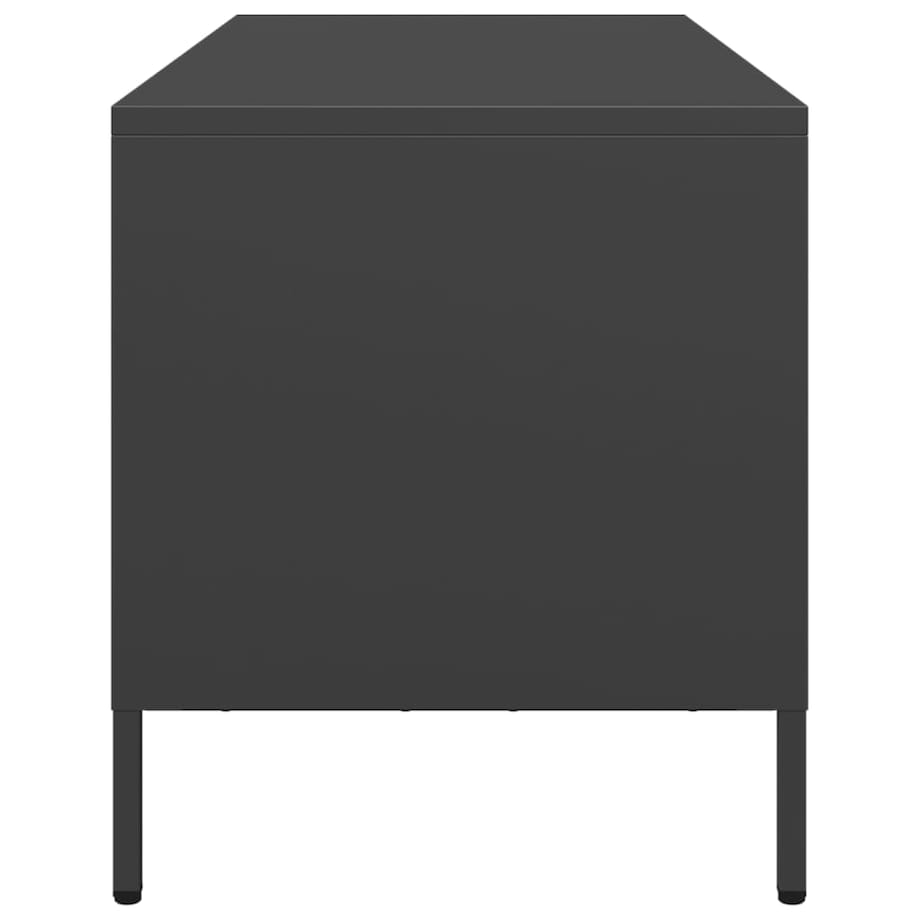 vidaXL Szafka RTV, czarna, 101,5x39x43,5 cm, stal walcowana na zimno