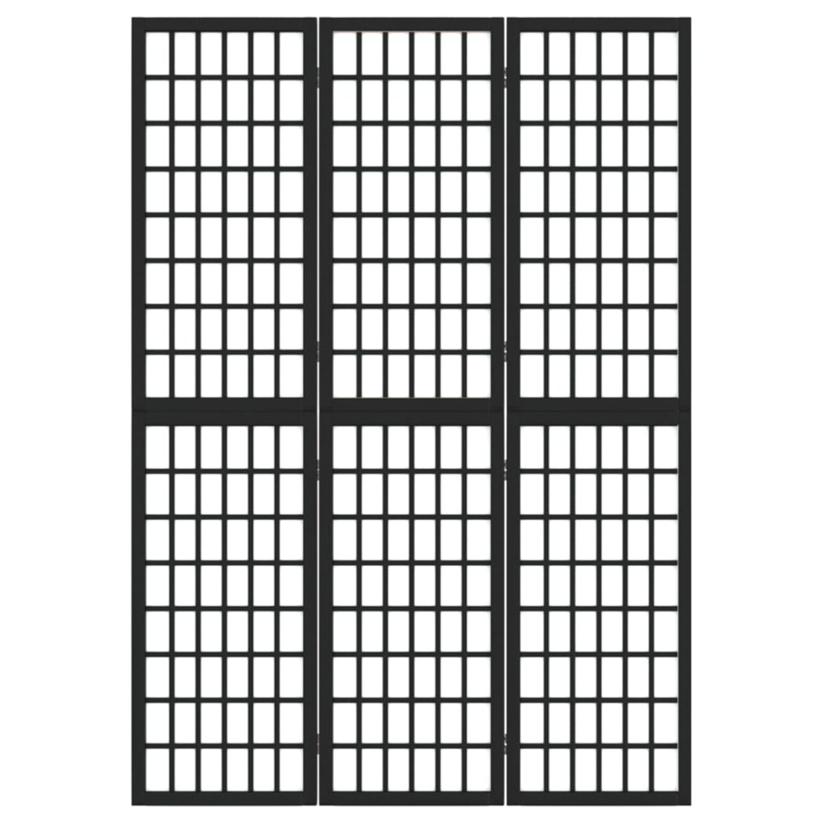 vidaXL Składany parawan 3-panelowy, styl japoński, 120x170 cm, czarny