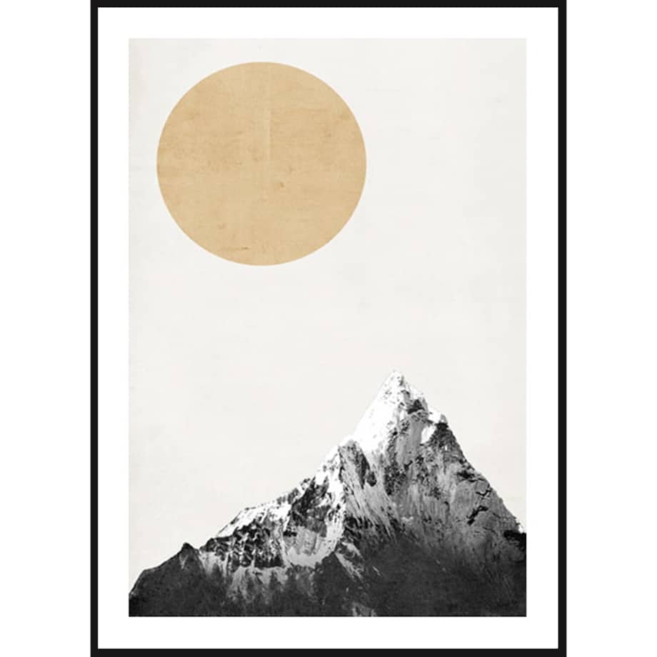 Poster Story, Plakat, Obraz - Złote Słońce w Górach, wymiary 42 x 60 cm