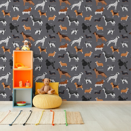 Tapeta Do Pokoju Dziecka Kolorowe PIESKI Napisy