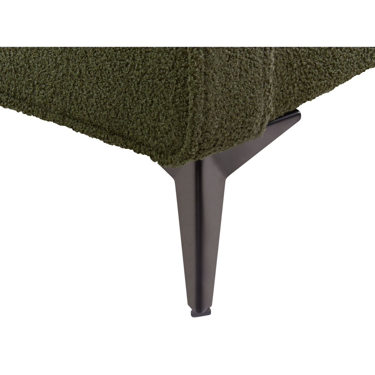 Łóżko Boucle VALOGNES 180 x 200 cm Ciemnozielony