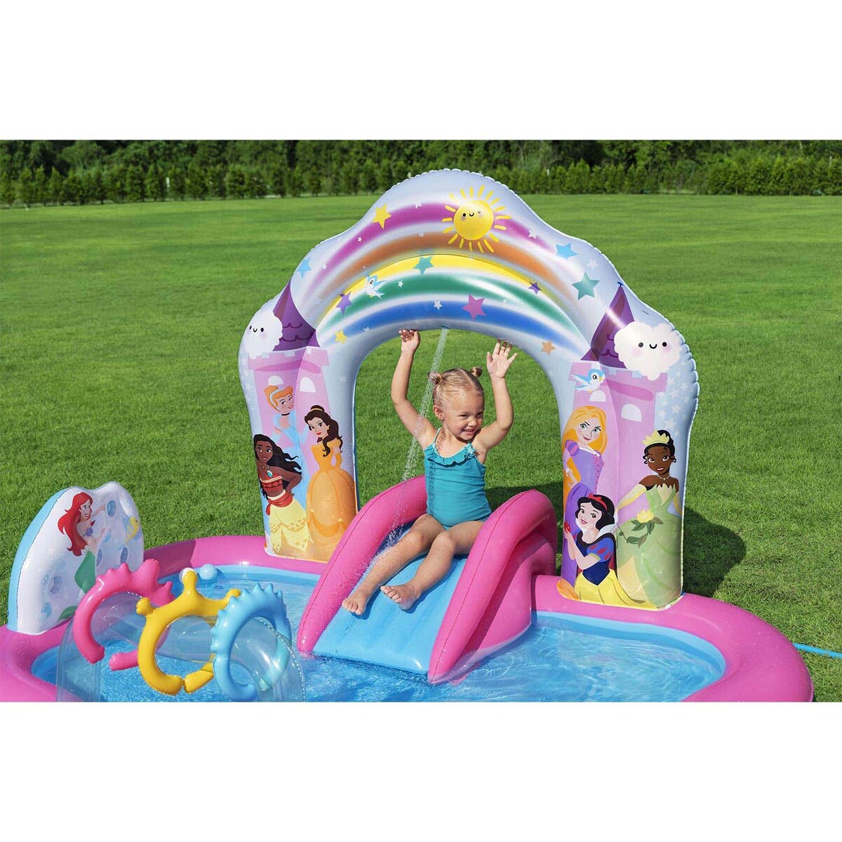 Dmuchany plac zabaw Bestway 9103Y wodny zjeżdżalnia Princess Disney