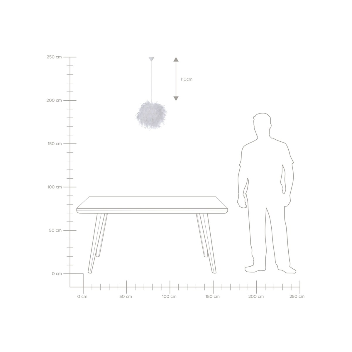 Lampa wisząca pióra biała DRAVA