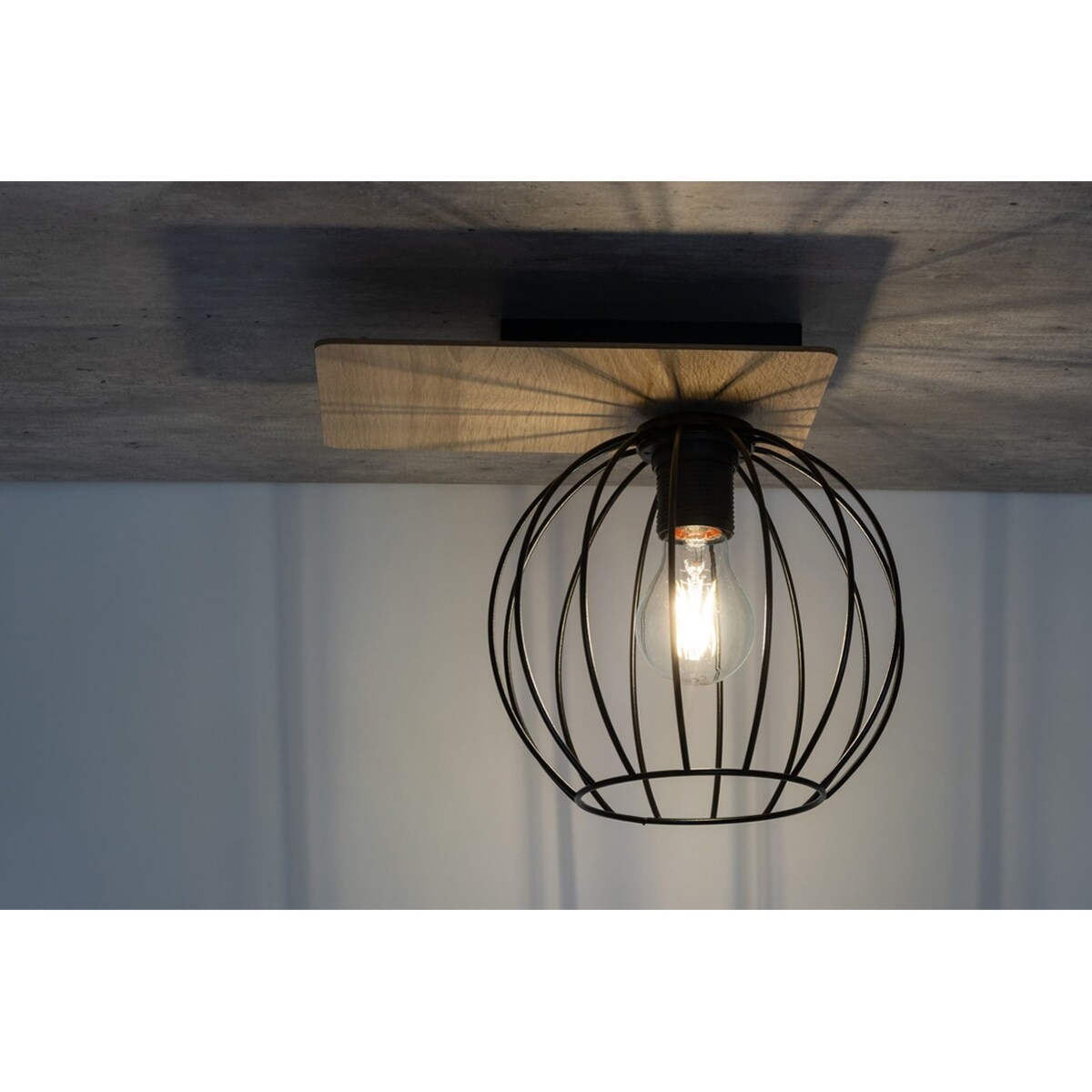 Czarny plafon Cyber 32357 kuchenna lampa nasufitowy druciak