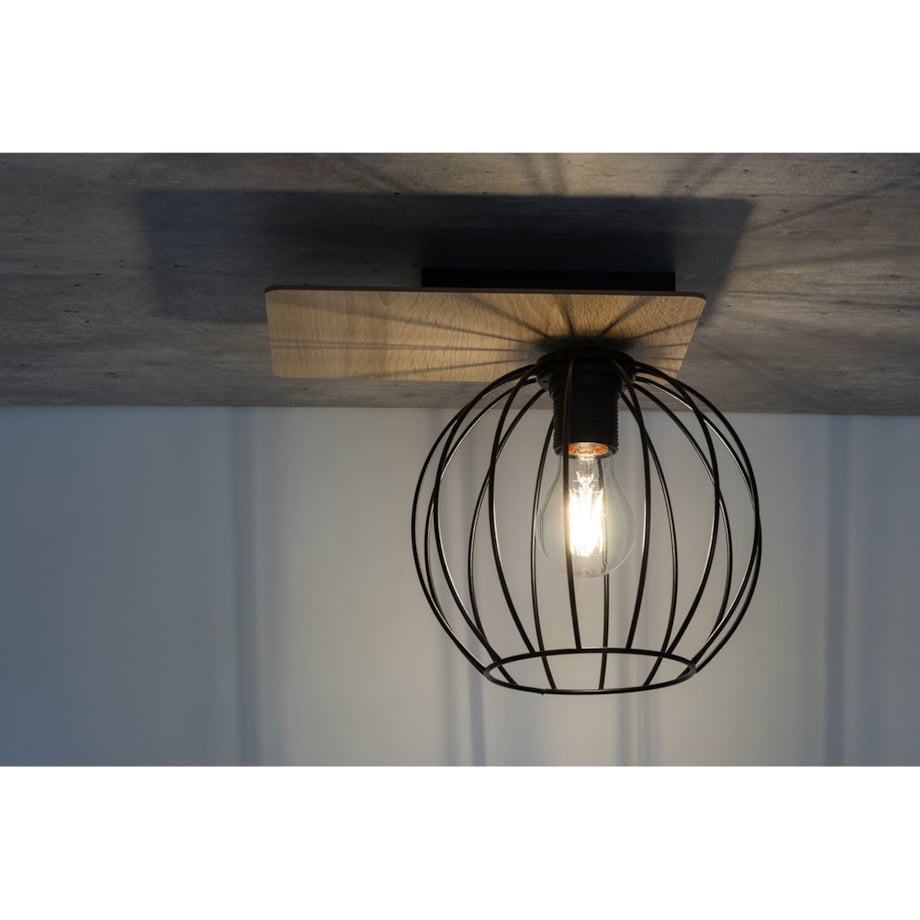 Czarny plafon Cyber 32357 kuchenna lampa nasufitowy druciak