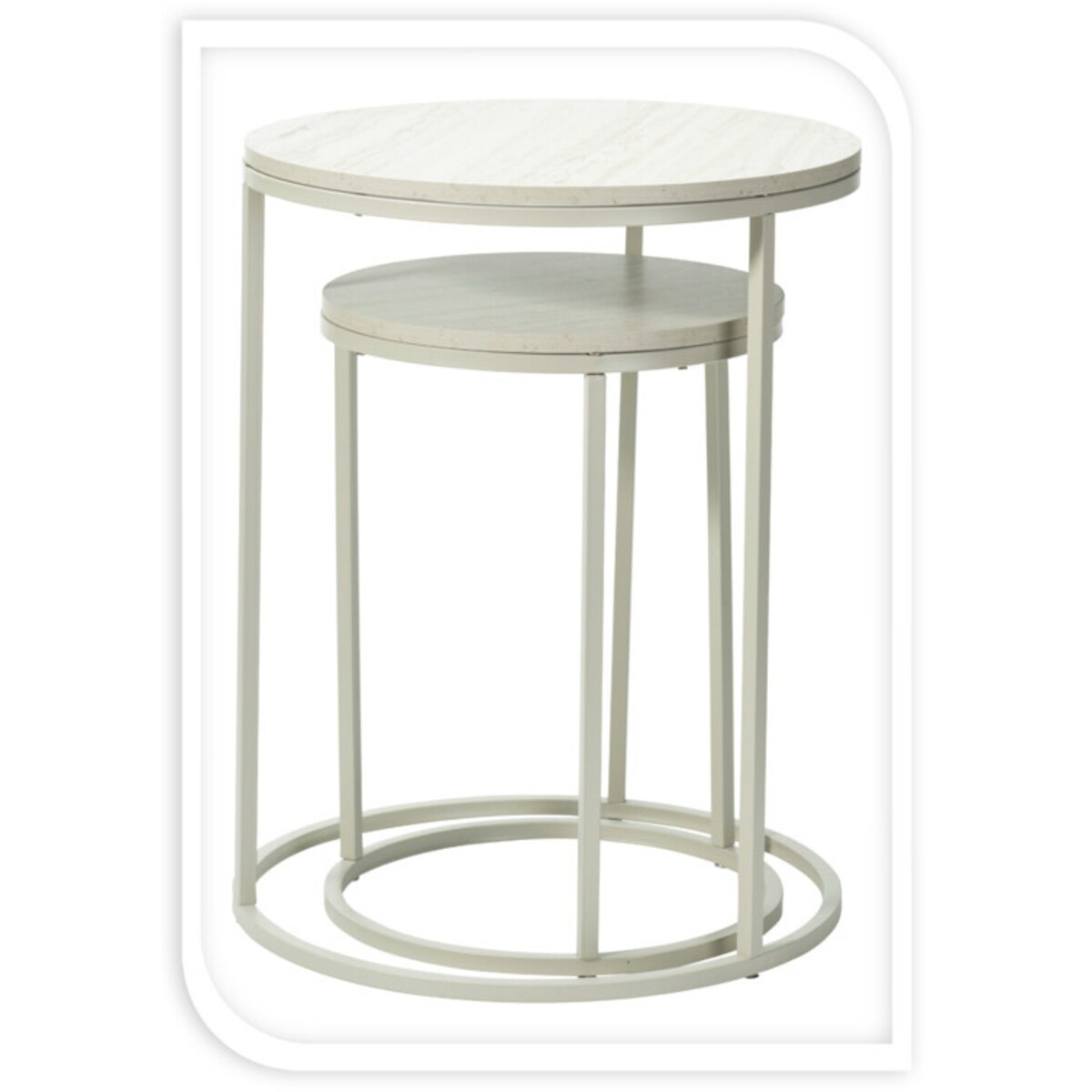 Zestaw stolików kawowych okrągłych SELI, 2 sztuki