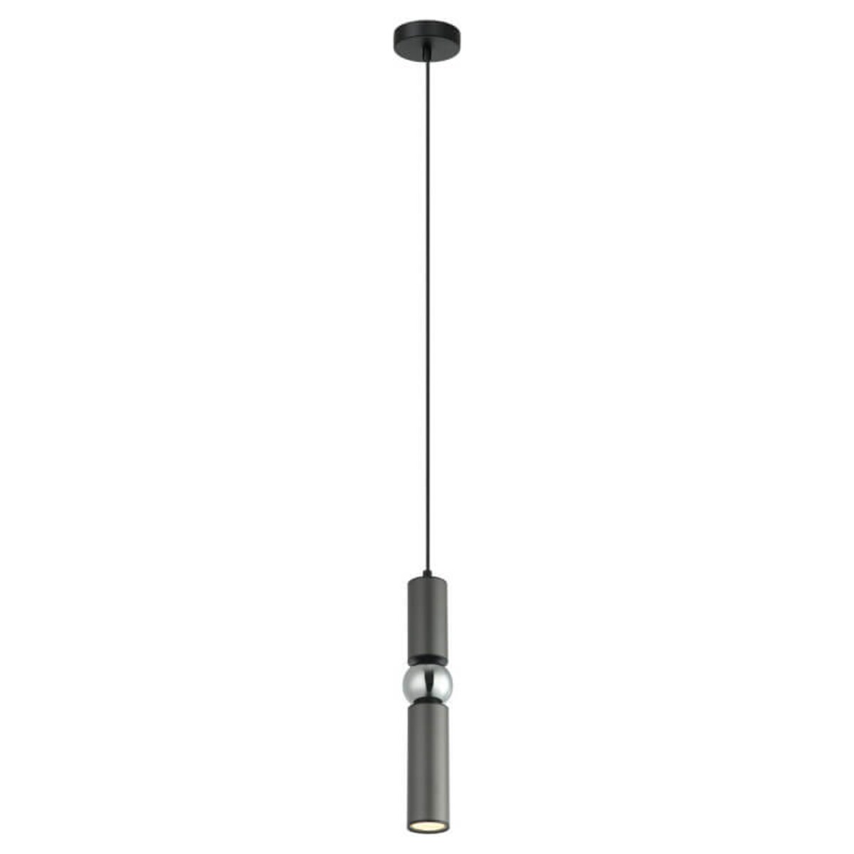 Wisząca lampa pokojowa Isidora minimalistyczna tuba szara