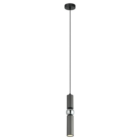 Wisząca lampa pokojowa Isidora minimalistyczna tuba szara