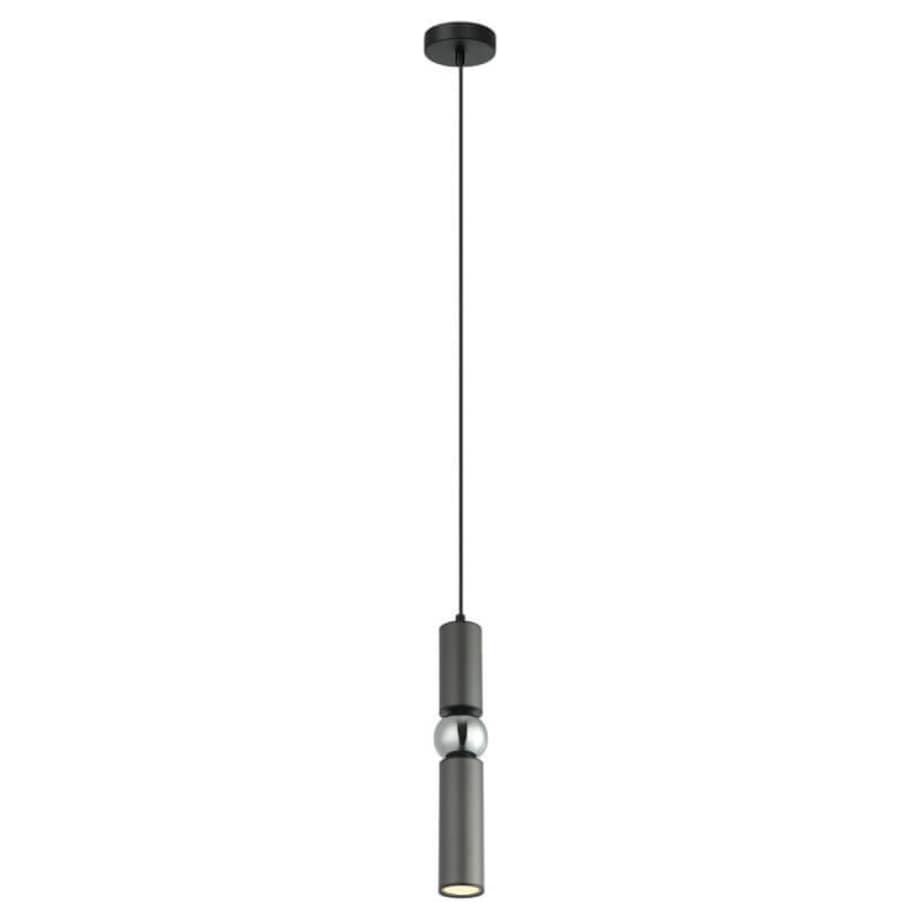 Wisząca lampa pokojowa Isidora minimalistyczna tuba szara