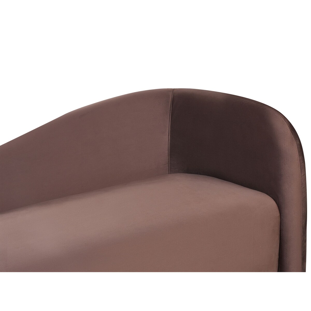 Sofa dla 3 osób VELTADA Welur Ciemnobrązowy