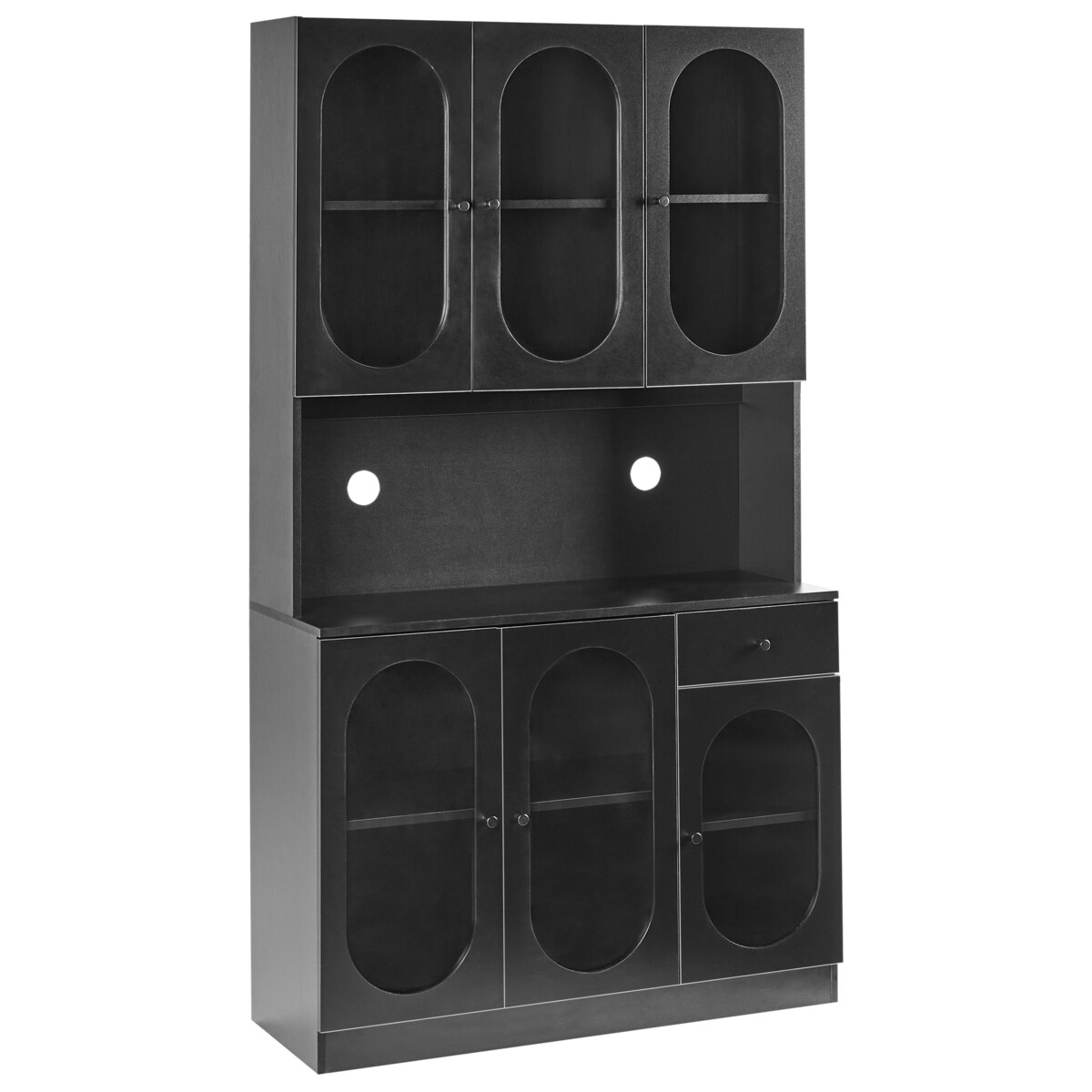 Witryna LANGFORD Drewno Czarny