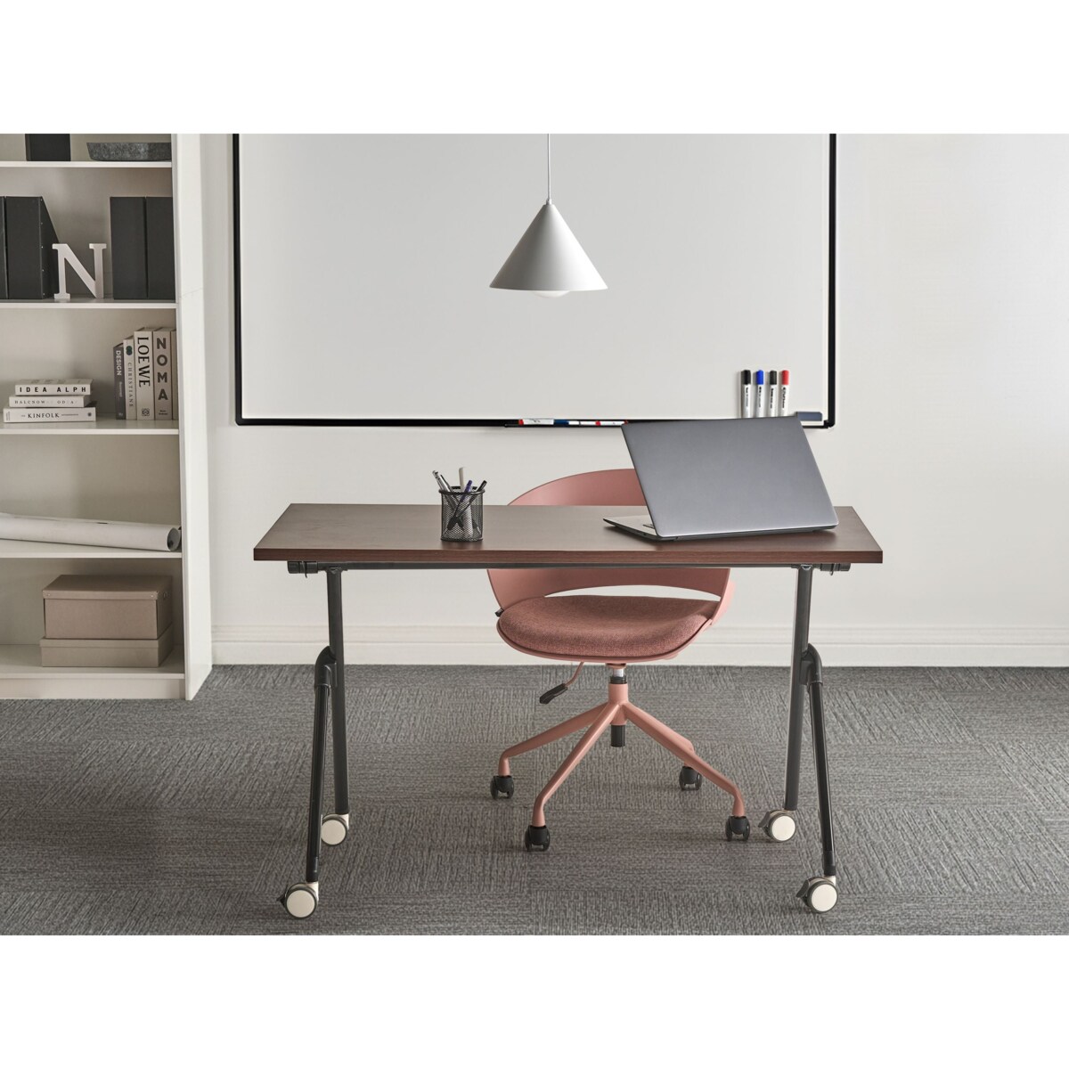 Składane biurko BENDI Ciemnobrązowy 120 cm 60 cm