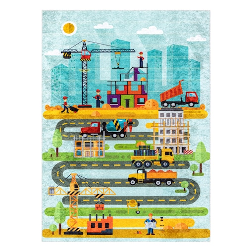 Dywan do prania JUNIOR 52105.801 Plac budowy, 140x190 cm