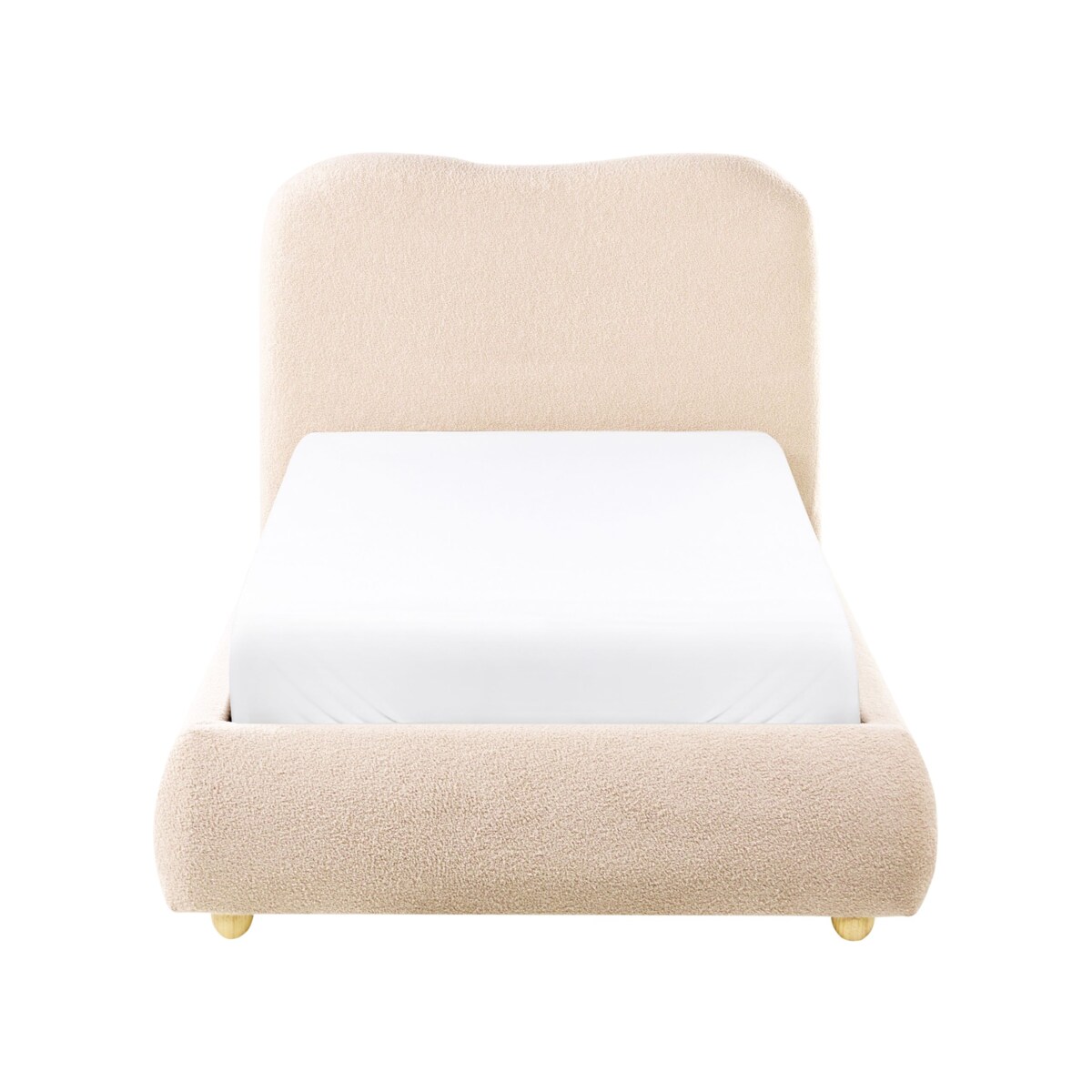 Łóżko z pojemnikiem Boucle BLAGNAC 90 x 200 cm Jasnobeżowy